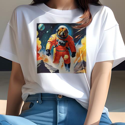 Tシャツ レディース 犬ファン 半袖 春夏 犬柄 プリント カジュアル かわいい 人間用 フィットネス ダンス 宇宙飛行士 その他 宇宙 火星 SF ロケット Tシャツ レディース 犬ファン 半袖 春夏 犬柄 プリント カジュアル かわいい 人間用 フィットネス ダンス 宇宙飛行士 その他 宇宙 火星 SF ロケット
