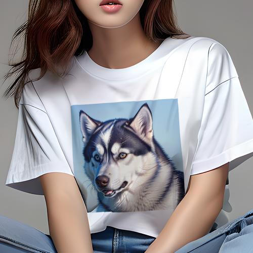 Tシャツ レディース 犬ファン 半袖 春夏 犬柄 プリント カジュアル かわいい 人間用 フィットネス ダンス 青空 シベリアンハスキー 犬 アウトドア 自然 ハスキー Tシャツ レディース 犬ファン 半袖 春夏 犬柄 プリント カジュアル かわいい 人間用 フィットネス ダンス 青空 シベリアンハスキー 犬 アウトドア 自然 ハスキー