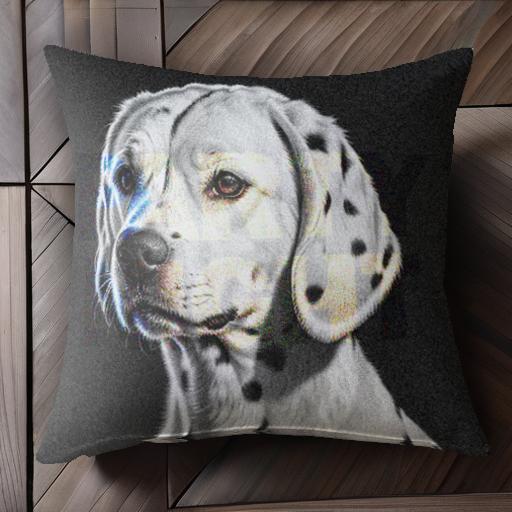 レトロ ダルメシアン ノスタルジック 独特な模様 ヴィンテージ クール クッションカバー 45×45cm アニ..