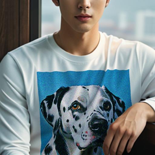 長袖Tシャツ 人間用 メンズ 秋春夏 プリント レジャー アウトドア カジュアル かわいい 犬ファン 青背景 ダルメシアン ドット模様 犬 長袖Tシャツ 人間用 メンズ 秋春夏 プリント レジャー アウトドア カジュアル かわいい 犬ファン 青背景 ダルメシアン ドット模様 犬