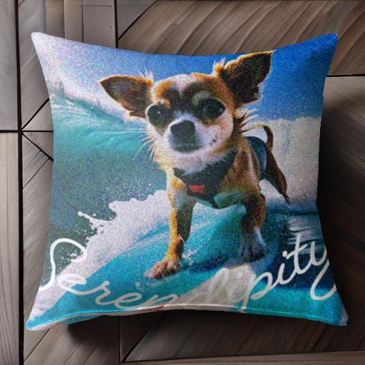 サーフボード チワワ 海 波 サングラス クッションカバー 45×45cm アニマル柄 おしゃれ 可愛い クッション本体付き 正方形 犬ファン サーフボード チワワ 海 波 サングラス クッションカバー 45×45cm アニマル柄 おしゃれ 可愛い クッション本体付き 正方形 犬ファン