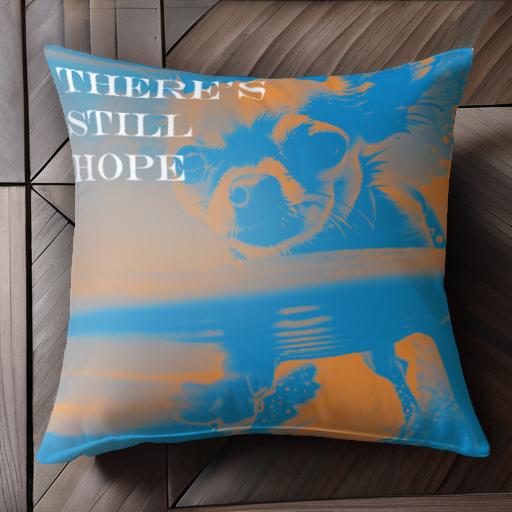 水泳 チワワ 希望 モチベーション クッションカバー 45×45cm アニマル柄 おしゃれ 可愛い クッション本..