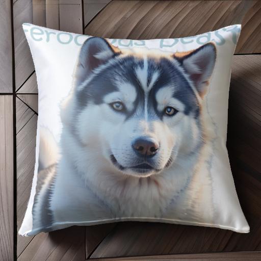 かわいい シベリアンハスキー 犬 ペット ふわふわ 忠実 クッションカバー 45×45cm アニマル柄 おしゃれ..