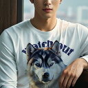 長袖Tシャツ 人間用 メンズ 秋春夏 プリント レジャー アウトドア カジュアル かわいい 犬ファン ウォッチアウト シベリアンハスキー 犬 ハスキー ペット