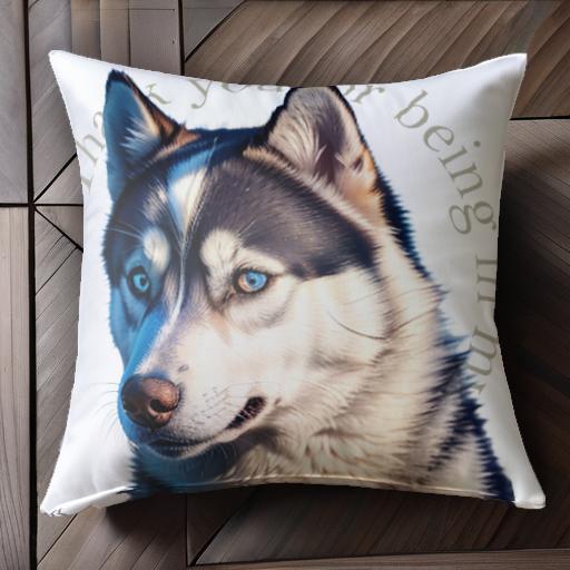 シベリアンハスキー クッションカバー 45×45cm アニマル柄 おしゃれ 可愛い クッション本体付き 正方形 犬ファン シベリアンハスキー クッションカバー 45×45cm アニマル柄 おしゃれ 可愛い クッション本体付き 正方形 犬ファン