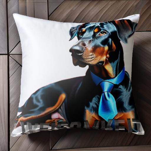 ネクタイ ドーベルマン ZWEISAMKEIT クッションカバー 45×45cm アニマル柄 おしゃれ 可愛い クッション..