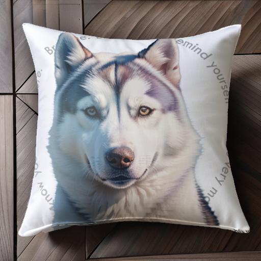 シベリアンハスキー クッションカバー 45×45cm アニマル柄 おしゃれ 可愛い クッション本体付き 正方形..