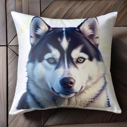 青い目 シベリアンハスキー ありがとう 犬 クッションカバー 45×45cm アニマル柄 おしゃれ 可愛い クッション本体付き 正方形 犬ファン 青い目 シベリアンハスキー ありがとう 犬 クッションカバー 45×45cm アニマル柄 おしゃれ 可愛い クッション本体付き 正方形 犬ファン