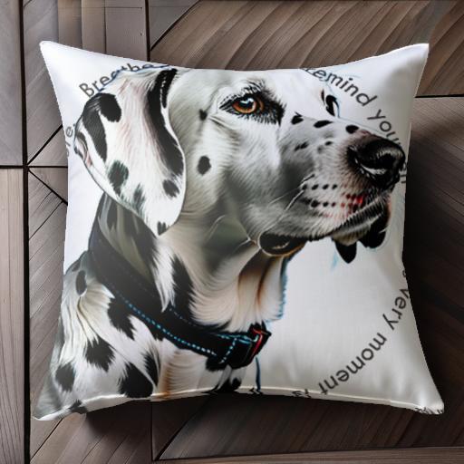 首輪 ダルメシアン クッションカバー 45×45cm アニマル柄 おしゃれ 可愛い クッション本体付き 正方形 犬ファン