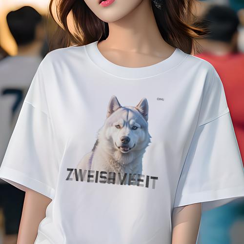 Tシャツ レディース 犬ファン 半袖 春夏 犬柄 プリント カジュアル かわいい 人間用 フィットネス ダン..
