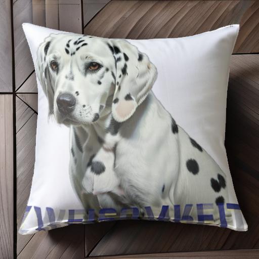 ドイツ語の単語 ダルメシアン ZWEISAMKEIT 寂しさ 一緒に クッションカバー 45×45cm アニマル柄 おしゃ..