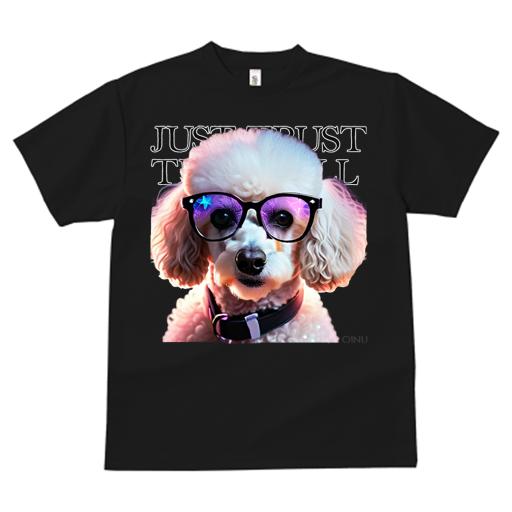 Tシャツ レディース 犬ファン 半袖 春夏 犬柄 プリント カジュアル かわいい 人間用 フィットネス ダンス サングラス プードル 首輪 パーティーメガネ 可愛い Tシャツ