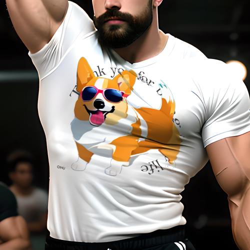 Tシャツ メンズ キッズ 犬ファン 半袖 春夏 犬柄 プリント カジュアル かわいい 人間用 フィットネス ..