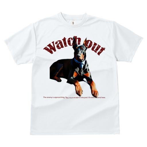 Tシャツ レディース 犬ファン 半袖 春夏 犬柄 プリント カジュアル かわいい 人間用 フィットネス ダンス 警告 ドーベルマン 見張り 番犬 忠誠 防御