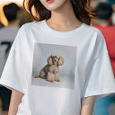 Tシャツ レディース 犬ファン 半袖 春夏 犬柄 プリント カジュアル かわいい 人間用 フィットネス ダンス 眼鏡 プードル(4)