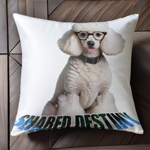 眼鏡 プードル 舌 シャーレード・デスティニー クッションカバー 45×45cm アニマル柄 おしゃれ 可愛い ..