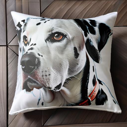 ダルメシアン クッションカバー 45×45cm アニマル柄 おしゃれ 可愛い クッション本体付き 正方形 犬ファン ダルメシアン クッションカバー 45×45cm アニマル柄 おしゃれ 可愛い クッション本体付き 正方形 犬ファン