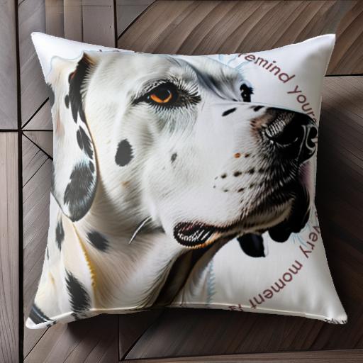 かわいい ダルメシアン 白黒 ワンちゃん 愛犬 ペット クッションカバー 45×45cm アニマル柄 おしゃれ 可愛い クッション本体付き 正方形 犬ファン