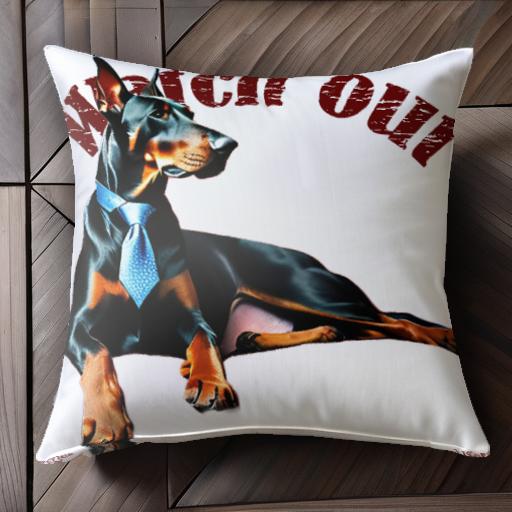 ネクタイ ドーベルマン 警告 犬 クッションカバー 45×45cm アニマル柄 おしゃれ 可愛い クッション本体付き 正方形 犬ファン ネクタイ ドーベルマン 警告 犬 クッションカバー 45×45cm アニマル柄 おしゃれ 可愛い クッション本体付き 正方形 犬ファン