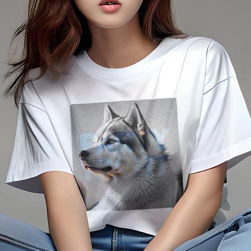 Tシャツ レディース 犬ファン 半袖 春夏 犬柄 プリント カジュアル かわいい 人間用 フィットネス ダン..