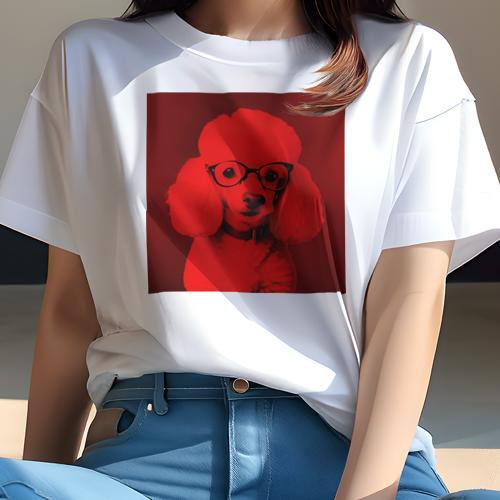 Tシャツ レディース 犬ファン 半袖 春夏 犬柄 プリント カジュアル かわいい 人間用 フィットネス ダンス メガネ プードル Tシャツ レディース 犬ファン 半袖 春夏 犬柄 プリント カジュアル かわいい 人間用 フィットネス ダンス メガネ プードル