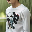 長袖Tシャツ 人間用 メンズ 秋春夏 プリント レジャー アウトドア カジュアル かわいい 犬ファン ダルメシアン