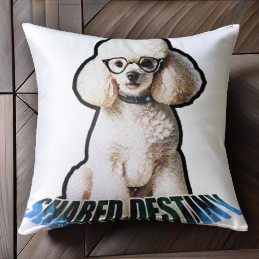 プードル クッションカバー 45×45cm アニマル柄 おしゃれ 可愛い クッション本体付き 正方形 犬ファン