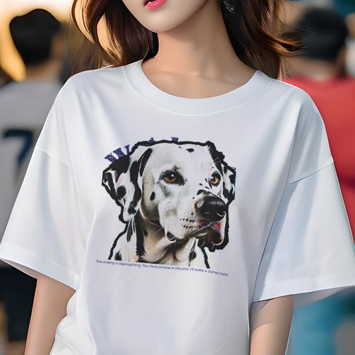 Tシャツ レディース 犬ファン 半袖 春夏 犬柄 プリント カジュアル かわいい 人間用 フィットネス ダンス ドッグアート ダルメシアン かわいい犬 ペットの肖像 Tシャツ レディース 犬ファン 半袖 春夏 犬柄 プリント カジュアル かわいい 人間用 フィットネス ダンス ドッグアート ダルメシアン かわいい犬 ペットの肖像