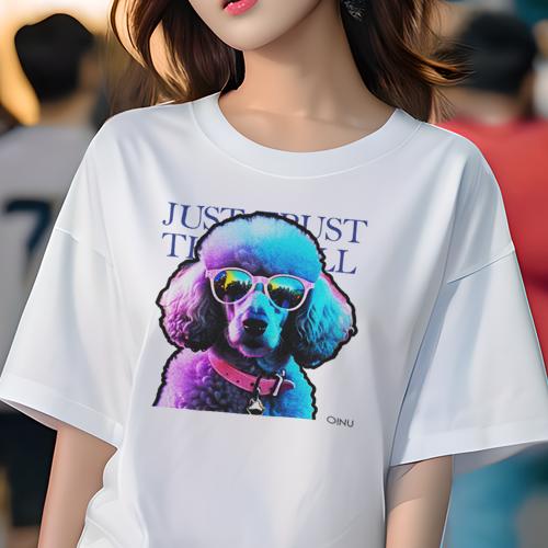 Tシャツ レディース 犬ファン 半袖 春夏 犬柄 プリント カジュアル かわいい 人間用 フィットネス ダンス サングラス プードル カラフル ネオン ユニーク クール Tシャツ レディース 犬ファン 半袖 春夏 犬柄 プリント カジュアル かわいい 人間用 フィットネス ダンス サングラス プードル カラフル ネオン ユニーク クール