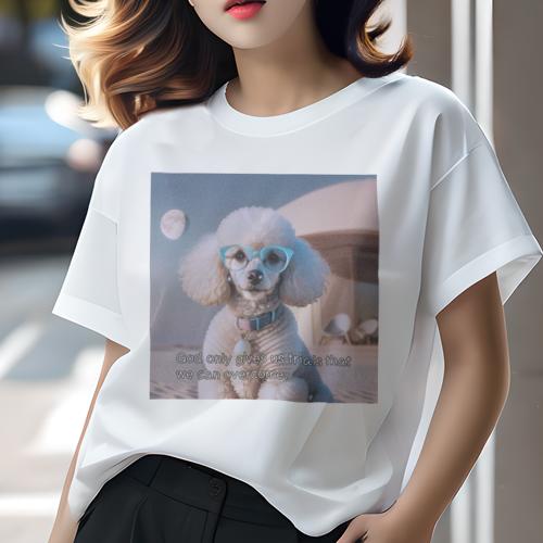Tシャツ レディース 犬ファン 半袖 春夏 犬柄 プリント カジュアル かわいい 人間用 フィットネス ダンス 月 プードル 眼鏡 砂漠 建物 椅子 Tシャツ レディース 犬ファン 半袖 春夏 犬柄 プリント カジュアル かわいい 人間用 フィットネス ダンス 月 プードル 眼鏡 砂漠 建物 椅子