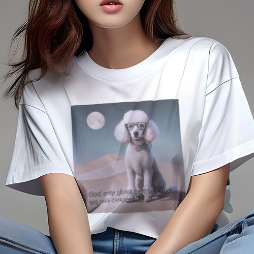 Tシャツ レディース 犬ファン 半袖 春夏 犬柄 プリント カジュアル かわいい 人間用 フィットネス ダンス 月 プードル 砂漠 眼鏡 Tシャツ レディース 犬ファン 半袖 春夏 犬柄 プリント カジュアル かわいい 人間用 フィットネス ダンス 月 プードル 砂漠 眼鏡