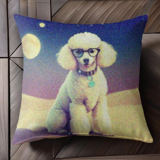 メガネ プードル 砂漠 惑星 星 アクセサリー クッションカバー 45×45cm アニマル柄 おしゃれ 可愛い クッション本体付き 正方形 犬ファン メガネ プードル 砂漠 惑星 星 アクセサリー クッションカバー 45×45cm アニマル柄 おしゃれ 可愛い クッション本体付き 正方形 犬ファン