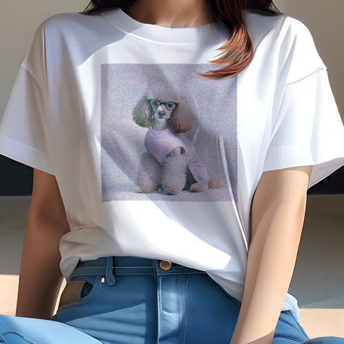 Tシャツ レディース 犬ファン 半袖 春夏 犬柄 プリント カジュアル かわいい 人間用 フィットネス ダン..