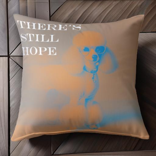 サングラス プードル 希望 おしゃれ クッションカバー 45×45cm アニマル柄 可愛い クッション本体付き ..