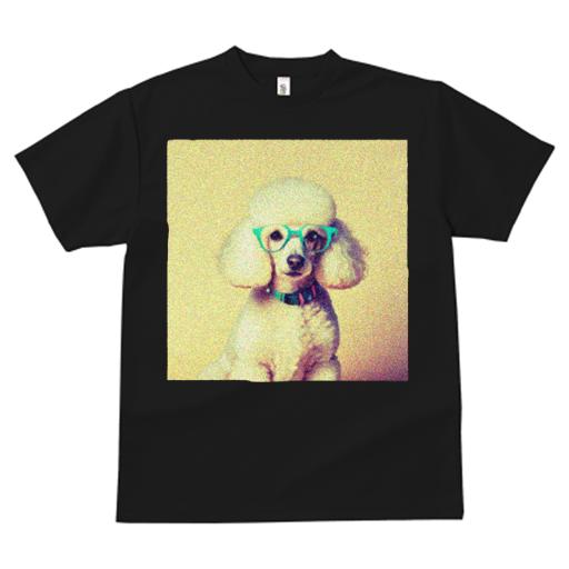 Tシャツ レディース 犬ファン 半袖 春夏 犬柄 プリント カジュアル かわいい 人間用 フィットネス ダンス 眼鏡 プードル 首輪