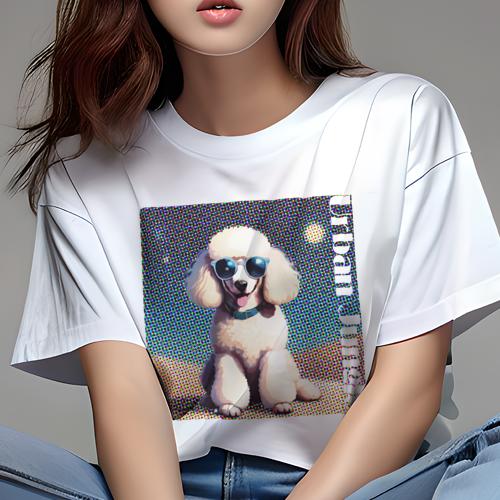 Tシャツ レディース 犬ファン 半袖 春夏 犬柄 プリント カジュアル かわいい 人間用 フィットネス ダン..