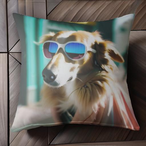 サングラス ボルゾイ 街中 オシャレ 明るい光 ファッション クッションカバー 45×45cm アニマル柄 おしゃれ 可愛い クッション本体付き 正方形 犬ファン サングラス ボルゾイ 街中 オシャレ 明るい光 ファッション クッションカバー 45×45cm アニマル柄 おしゃれ 可愛い クッション本体付き 正方形 犬ファン