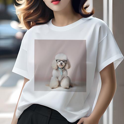 Tシャツ レディース 犬ファン 半袖 春夏 犬柄 プリント カジュアル かわいい 人間用 フィットネス ダン..
