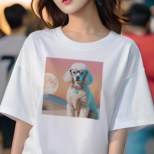 Tシャツ レディース 犬ファン 半袖 春夏 犬柄 プリント カジュアル かわいい 人間用 フィットネス ダン..