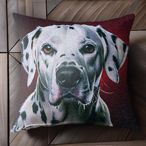 赤い背景 ダルメシアン 犬の顔 スポット模様 クッションカバー 45×45cm アニマル柄 おしゃれ 可愛い クッション本体付き 正方形 犬ファン 赤い背景 ダルメシアン 犬の顔 スポット模様 クッションカバー 45×45cm アニマル柄 おしゃれ 可愛い クッション本体付き 正方形 犬ファン