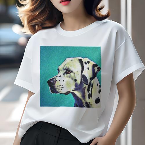 Tシャツ レディース 犬ファン 半袖 春夏 犬柄 プリント カジュアル かわいい 人間用 フィットネス ダンス 青 ダルメシアン 背景 クール おしゃれ 犬 Tシャツ レディース 犬ファン 半袖 春夏 犬柄 プリント カジュアル かわいい 人間用 フィットネス ダンス 青 ダルメシアン 背景 クール おしゃれ 犬