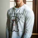 長袖Tシャツ 人間用 メンズ 秋春夏 プリント レジャー アウトドア カジュアル かわいい 犬ファン メガネ マルチーズ 蝶ネクタイ 文字