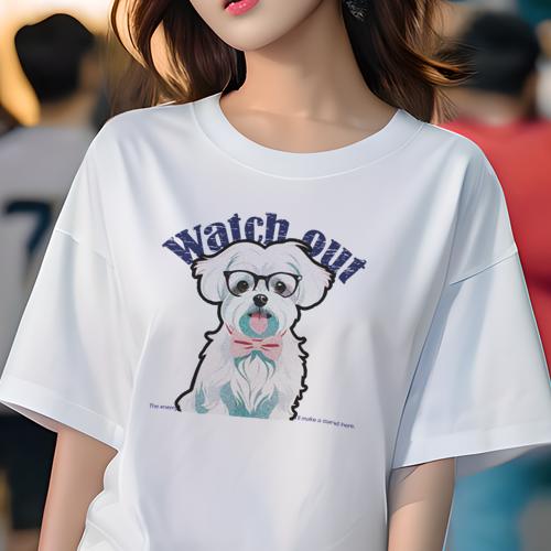 Tシャツ レディース 犬ファン 半袖 春夏 犬柄 プリント カジュアル かわいい 人間用 フィットネス ダンス メガネ マルチーズ 蝶ネクタイ Tシャツ レディース 犬ファン 半袖 春夏 犬柄 プリント カジュアル かわいい 人間用 フィットネス ダンス メガネ マルチーズ 蝶ネクタイ