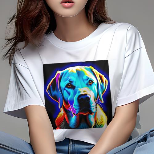 Tシャツ レディース 犬ファン 半袖 春夏 犬柄 プリント カジュアル かわいい 人間用 フィットネス ダンス カラフル ラブラドールレトリバー アート ポップアート Tシャツ レディース 犬ファン 半袖 春夏 犬柄 プリント カジュアル かわいい 人間用 フィットネス ダンス カラフル ラブラドールレトリバー アート ポップアート