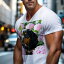 Tシャツ メンズ キッズ 犬ファン 半袖 春夏 犬柄 プリント カジュアル かわいい 人間用 フィットネス ダンス ピンク ダックスフンド 紫陽花 犬 3,900円