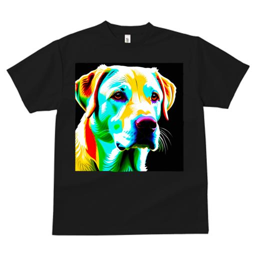 Tシャツ レディース 犬ファン 半袖 春夏 犬柄 プリント カジュアル かわいい 人間用 フィットネス ダンス カラフル ラブラドールレトリバー 芸術 ポップアート 犬