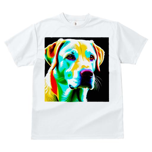 Tシャツ レディース 犬ファン 半袖 春夏 犬柄 プリント カジュアル かわいい 人間用 フィットネス ダンス カラフル ラブラドールレトリバー 芸術 ポップアート 犬