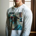 長袖Tシャツ 人間用 メンズ 秋春夏 プリント レジャー アウトドア カジュアル かわいい 犬ファン サングラス コリー 街 洋服