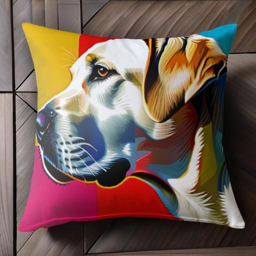 カラフル ラブラドールレトリバー ポップアート 現代アート 犬の肖像画 クッションカバー 45×45cm アニマル柄 おしゃれ 可愛い クッション本体付き 正方形 犬ファン カラフル ラブラドールレトリバー ポップアート 現代アート 犬の肖像画 クッションカバー 45×45cm アニマル柄 おしゃれ 可愛い クッション本体付き 正方形 犬ファン