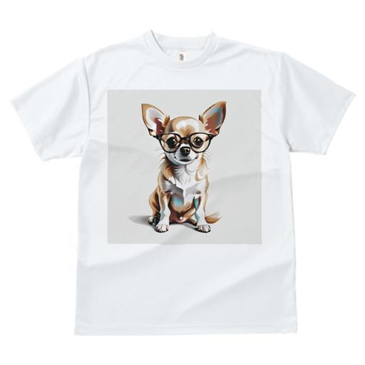 Tシャツ レディース 犬ファン 半袖 春夏 犬柄 プリント カジュアル かわいい 人間用 フィットネス ダンス 眼鏡 チワワ